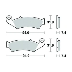 Plaquette de frein Sifam Métal Fritté haute performance norme KBA/ABE Plaquette de frein Sifam Métal Fritté haute performance norme KBA/ABE