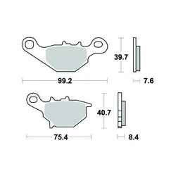 Plaquette de frein Sifam Métal Fritté haute performance norme KBA/ABE Plaquette de frein Sifam Métal Fritté haute performance norme KBA/ABE