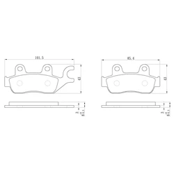 Plaquette de frein Perftec Métal Fritté haute performance Plaquette de frein Perftec Métal Fritté haute performance