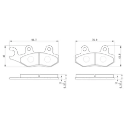 Plaquette de frein Perftec Métal Fritté haute performance Plaquette de frein Perftec Métal Fritté haute performance