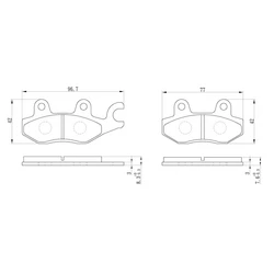 Plaquette de frein Perftec Métal Fritté haute performance Plaquette de frein Perftec Métal Fritté haute performance