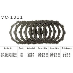 Kit Disques d'Embrayage Garnis Xrv650 Africa-Twin 1988/1990 Kit Disques d'Embrayage Garnis Xrv650 Africa-Twin 1988/1990