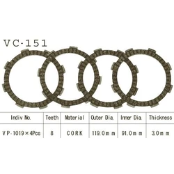 Kit Disques d'Embrayage Garnis Mtx80 S/R 1980/1987 Kit Disques d'Embrayage Garnis Mtx80 S/R 1980/1987