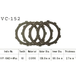 Kit Disques d'Embrayage Garnis Xl250 S 1978/1982 Kit Disques d'Embrayage Garnis Xl250 S 1978/1982