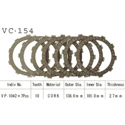 Kit Disques d'Embrayage Garnis Xr500 R 1979/1982 Kit Disques d'Embrayage Garnis Xr500 R 1979/1982