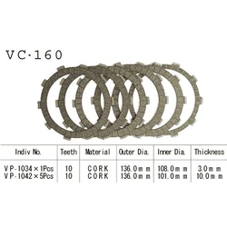 Kit Disques d'Embrayage Garnis Nsr125 Tc01 1987/1989 Kit Disques d'Embrayage Garnis Nsr125 Tc01 1987/1989