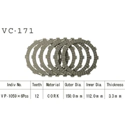 Kit Disques d'Embrayage Garnis Cb/Cbx650 1982 Kit Disques d'Embrayage Garnis Cb/Cbx650 1982