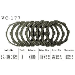 Kit Disques d'Embrayage Garnis Vf500 F 1984/1986 Kit Disques d'Embrayage Garnis Vf500 F 1984/1986