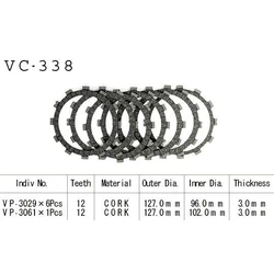 Kit Disques d'Embrayage Garnis Gp 125 1980/1989 Kit Disques d'Embrayage Garnis Gp 125 1980/1989