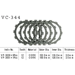 Kit Disques d'Embrayage Garnis Dr 600 R/S 1985/1991 Kit Disques d'Embrayage Garnis Dr 600 R/S 1985/1991