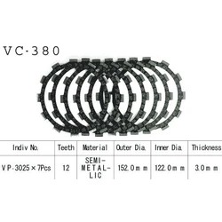 Kit Disques d'Embrayage Garnis Rgv 250 1989/1990 Kit Disques d'Embrayage Garnis Rgv 250 1989/1990