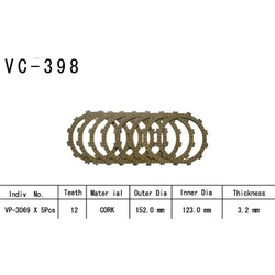 Kit Disques d'Embrayage Garnis Rm 250 2003/2005 Kit Disques d'Embrayage Garnis Rm 250 2003/2005