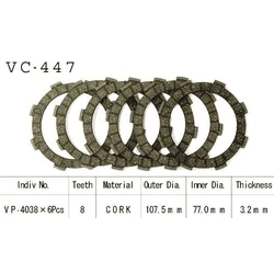 Kit Disques d'Embrayage Garnis Kx80 J2 1987 Kit Disques d'Embrayage Garnis Kx80 J2 1987