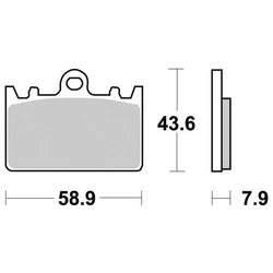 Plaquette de frein Vesrah Métal Fritté Plaquette de frein Vesrah Métal Fritté