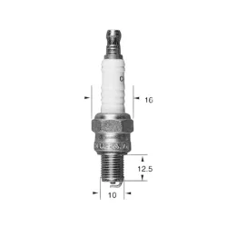 Bougie P-RZ9HC Ø10mm Culot: 12.5mm Equivalence CR6HSA Bougie P-RZ9HC Ø10mm Culot: 12.5mm Equivalence CR6HSA