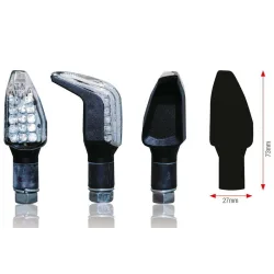Clignotants Bihr Boomerang led noir universel