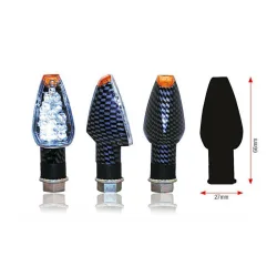 Clignotants Bihr Design led court carbone universel