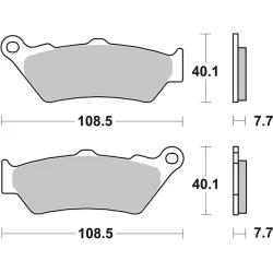 Plaquette de frein BREMBO type 07BB03LA métal fritté route Plaquette de frein BREMBO type 07BB03LA métal fritté route