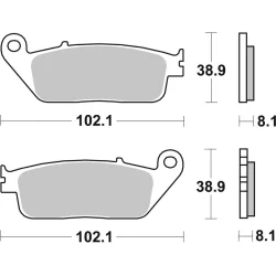 Plaquette de frein BREMBO type 07HO30LA métal fritté route Plaquette de frein BREMBO type 07HO30LA métal fritté route
