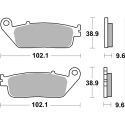 Plaquette de frein BREMBO type 07HO41LA métal fritté route Plaquette de frein BREMBO type 07HO41LA métal fritté route