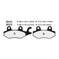 Plaquette de frein Nissin 2P212NS semi-metallique Plaquette de frein Nissin 2P212NS semi-metallique