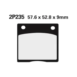 Plaquette de frein Nissin 2P235NS semi-metallique Plaquette de frein Nissin 2P235NS semi-metallique