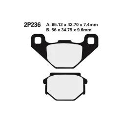 Plaquette de frein Nissin 2P236NS semi-metallique Plaquette de frein Nissin 2P236NS semi-metallique