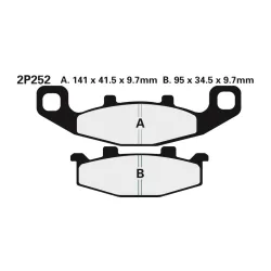Plaquette de frein Nissin 2P252NS semi-metallique Plaquette de frein Nissin 2P252NS semi-metallique