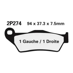 Plaquette de frein Nissin 2P274ST MX sinter Plaquette de frein Nissin 2P274ST MX sinter