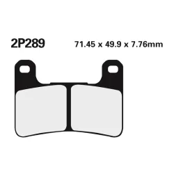 Plaquette de frein Nissin 2P289ST METAL FRITTE Plaquette de frein Nissin 2P289ST METAL FRITTE