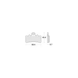 Plaquette metal fritte R90