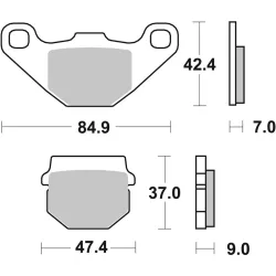 Plaquettes de frein BREMBO Off-Road métal fritté Plaquettes de frein BREMBO Off-Road métal fritté
