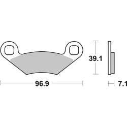 Plaquettes de frein BREMBO Off-Road métal fritté
