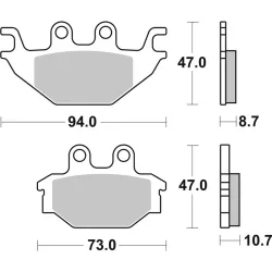 Plaquettes de frein BREMBO Off-Road métal fritté Plaquettes de frein BREMBO Off-Road métal fritté