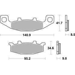Plaquettes de frein BREMBO route carbone céramique Plaquettes de frein BREMBO route carbone céramique