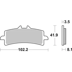Plaquettes de frein BREMBO route métal fritté Plaquettes de frein BREMBO route métal fritté