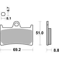 Plaquettes de frein BREMBO route métal fritté