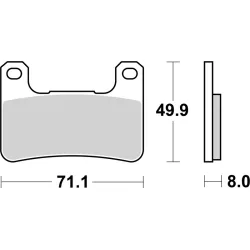 Plaquettes de frein BREMBO route métal fritté