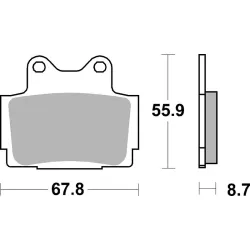 Plaquettes de frein BREMBO route métal fritté Plaquettes de frein BREMBO route métal fritté