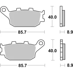 Plaquettes de frein BREMBO route métal fritté
