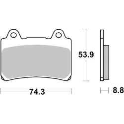 Plaquettes de frein BREMBO route métal fritté Plaquettes de frein BREMBO route métal fritté