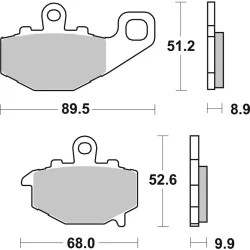 Plaquettes de frein BREMBO route métal fritté
