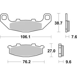 Plaquettes de frein BREMBO route métal fritté Plaquettes de frein BREMBO route métal fritté