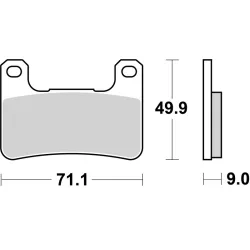 Plaquettes de frein BREMBO type 07SU27 SR métal fritté Plaquettes de frein BREMBO type 07SU27 SR métal fritté
