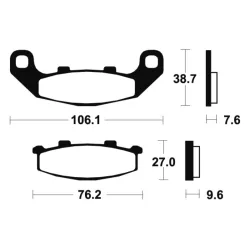 Plaquettes de frein TECNIUM MF115 Métal fritté Plaquettes de frein TECNIUM MF115 Métal fritté
