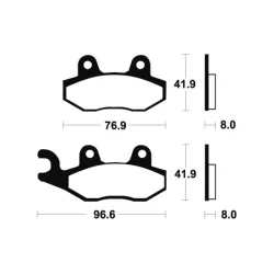 Plaquettes de frein TECNIUM MR111 Métal fritté. Plaquettes de frein TECNIUM MR111 Métal fritté.