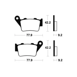 Plaquettes de frein TECNIUM MR175 Métal fritté. Plaquettes de frein TECNIUM MR175 Métal fritté.