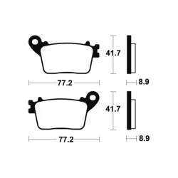 Plaquettes de frein TECNIUM MR334 Métal fritté. Plaquettes de frein TECNIUM MR334 Métal fritté.