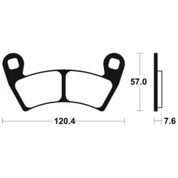 Plaquettes de frein TECNIUM MX/Quad métal fritté