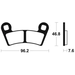 Plaquettes de frein TECNIUM MX/Quad métal fritté Plaquettes de frein TECNIUM MX/Quad métal fritté